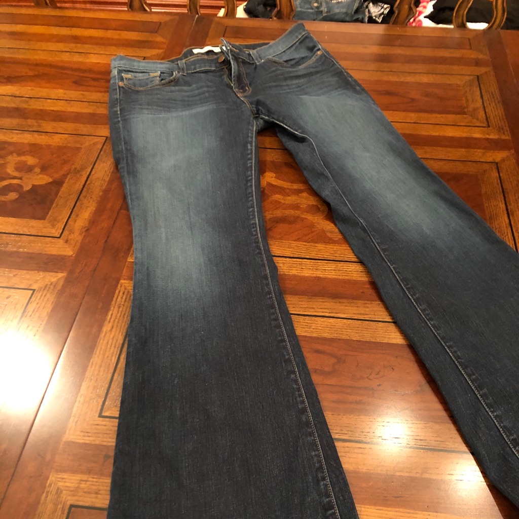 J Brand Washed Denim Jeans With Slight Flare Leg